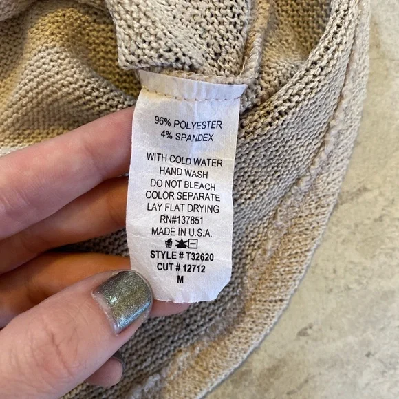 Gaze Vintage USA Tan & Grey Elephant Knit Tee - Picture 3 of 5